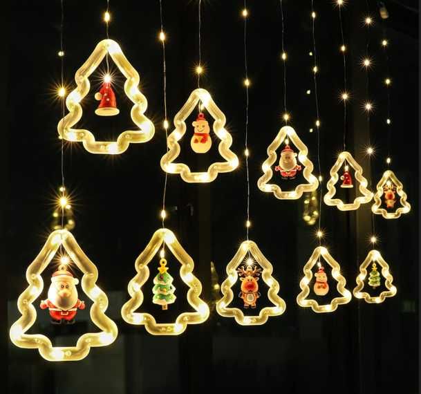 Гірлянда - штора 3 м з led - фігурками для дому та святкового настрою