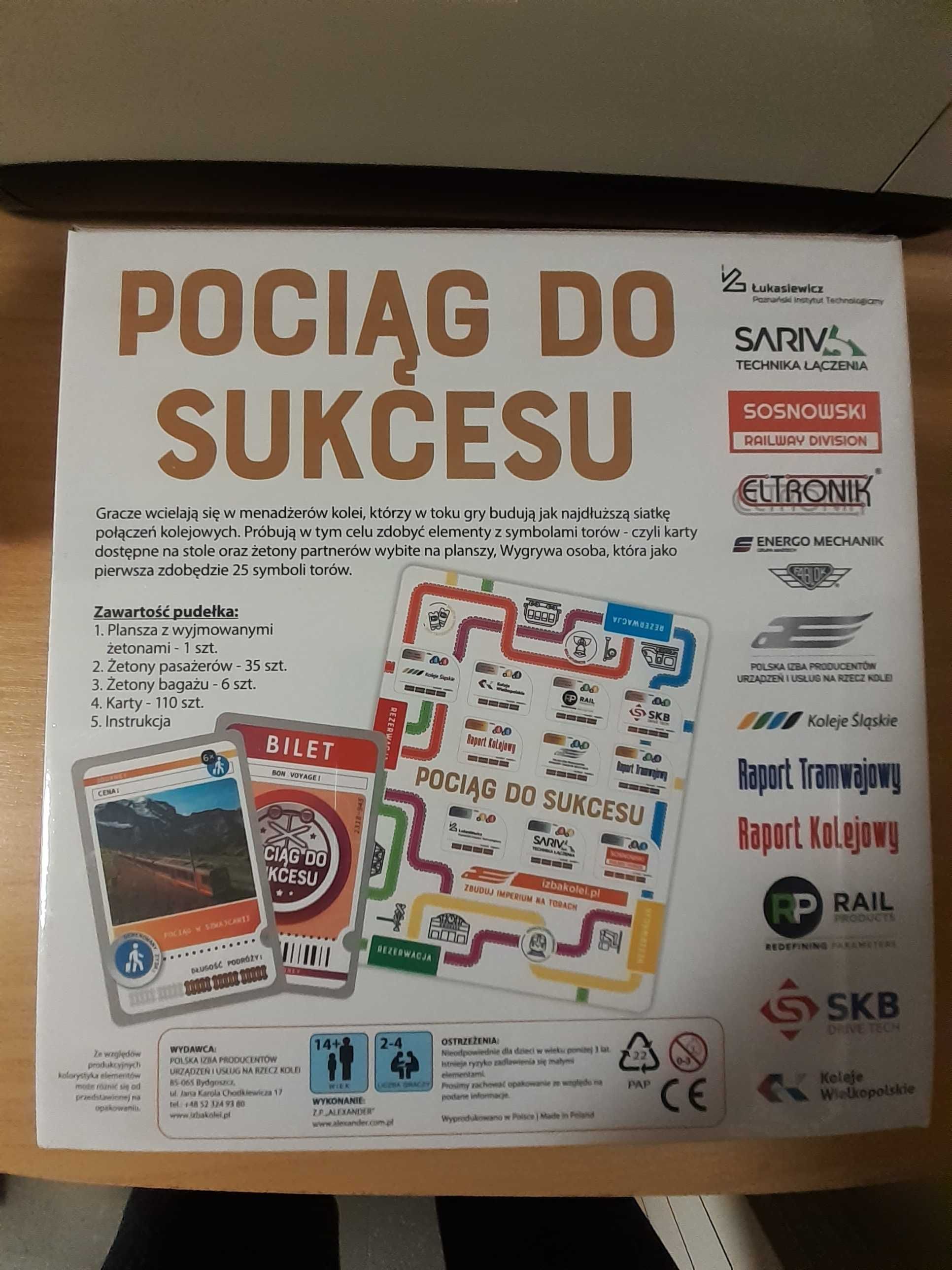 Gra planszowa kolejowa " Pociąg do sukcesu "