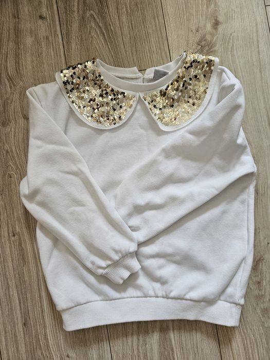 Biała bluza z cekinami