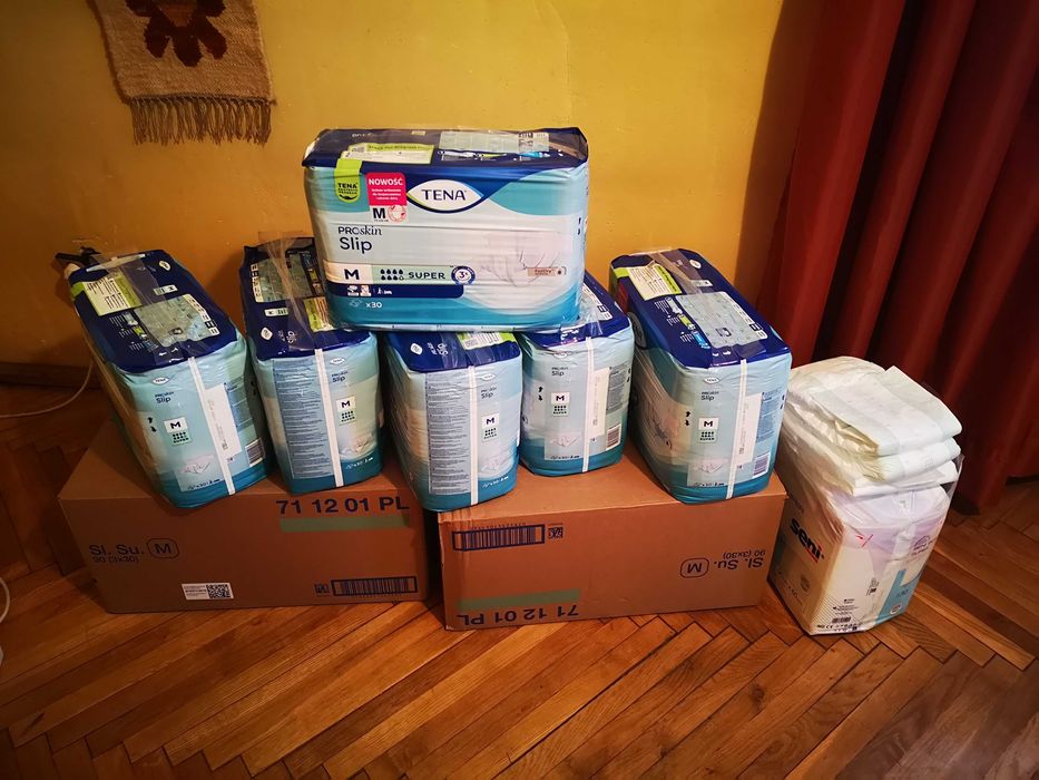 Pieluchy dla dorosłych Tena -12 paczek roz.M + podkłady