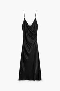 Нова сатинова сукня в білизняному стилі  від Zara