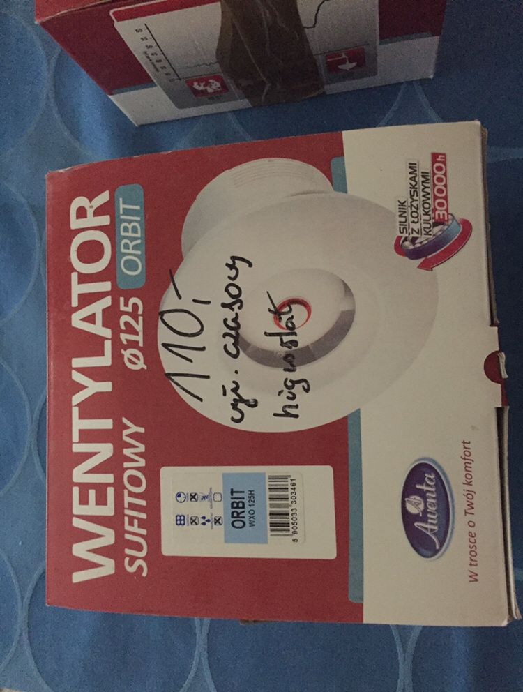 Wentylator elektryczny sufitowy orbit 125