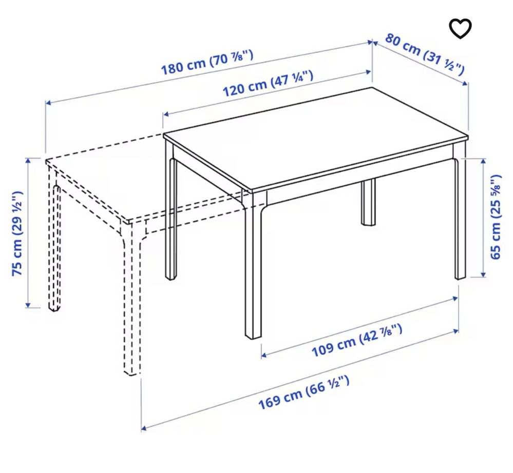 Stół rozkładany Ikea Ekedalen