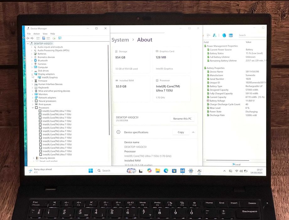 Ноутбук Lenovo ThinkPad T14 Gen5/Ultra7 155/32/1TB/Магазин/Гарантія!