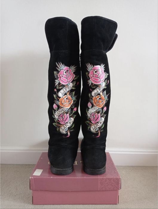 Угги ботфорты ed.hardy, р. 38-38,5