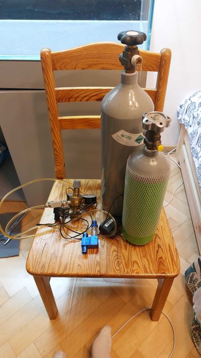 Zestaw do CO2 akwarium dwie butle