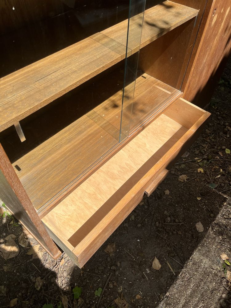 REZERWACJA Szafka highboard biblioteczka witrynka regał PRL dąb