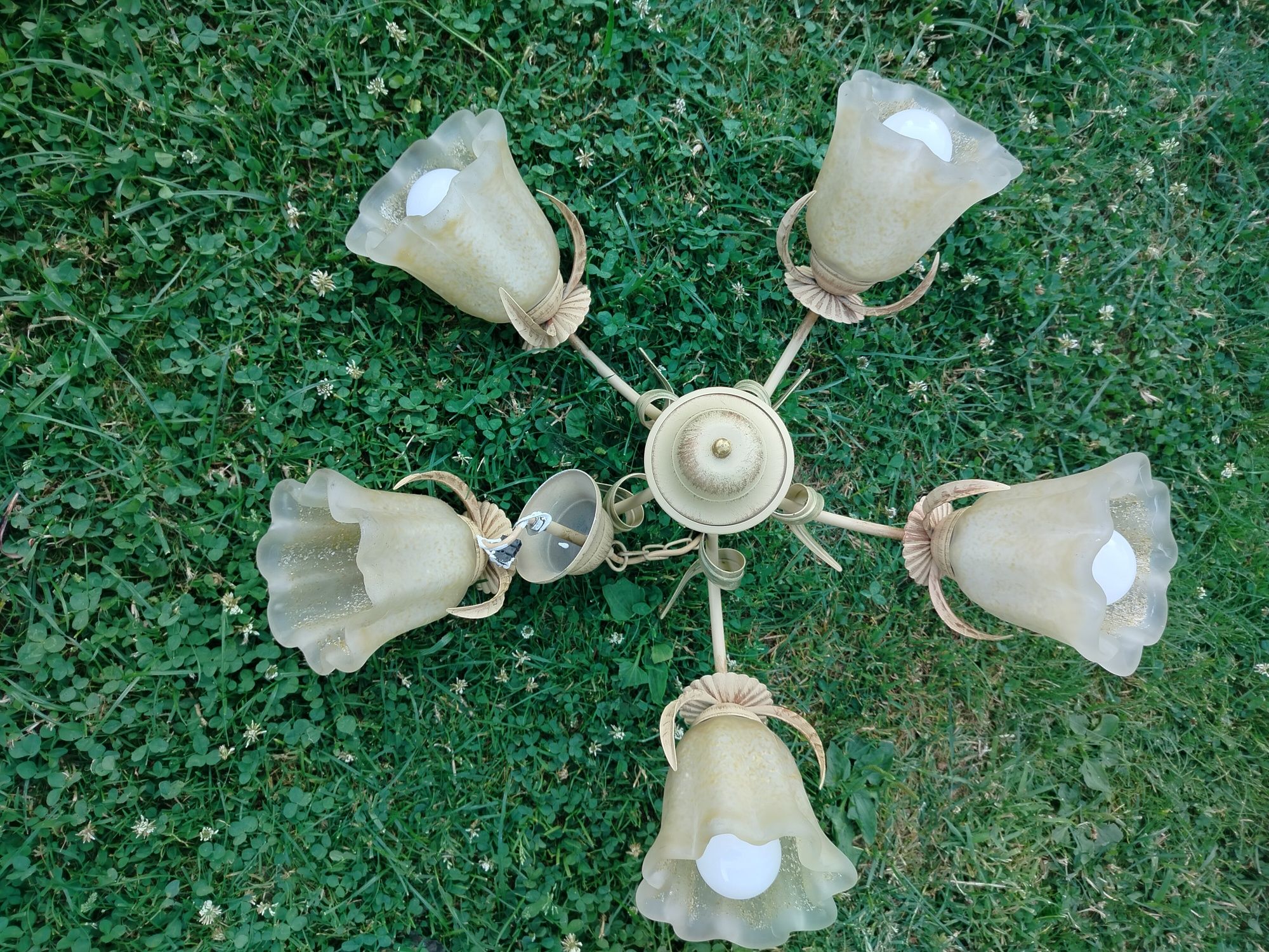 Lampa wisząca+3 kinkiety