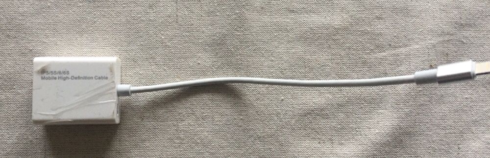 Przejściówka kabel z lightning np. iPad na HDMI żeńskie iOS8-10!
