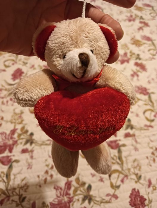 Ursinho novo peluche São Valentim tamanho 18cm