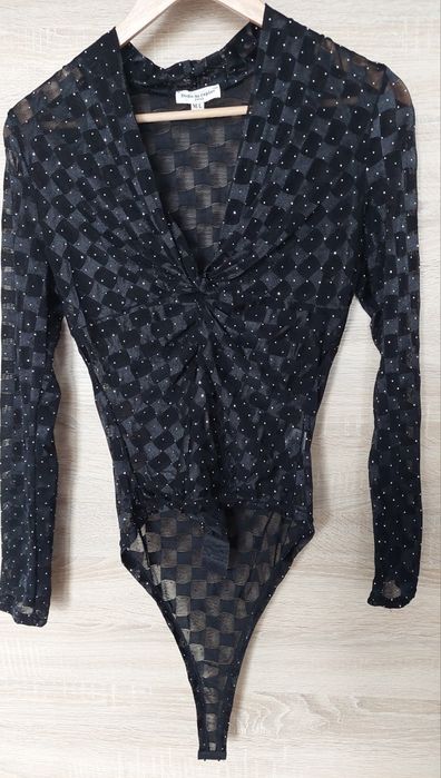 Body czarne Drole de copine Paris roz. M/L