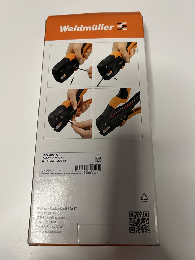 Ściągacz izolacji Weidmüller stripax plus 2.5