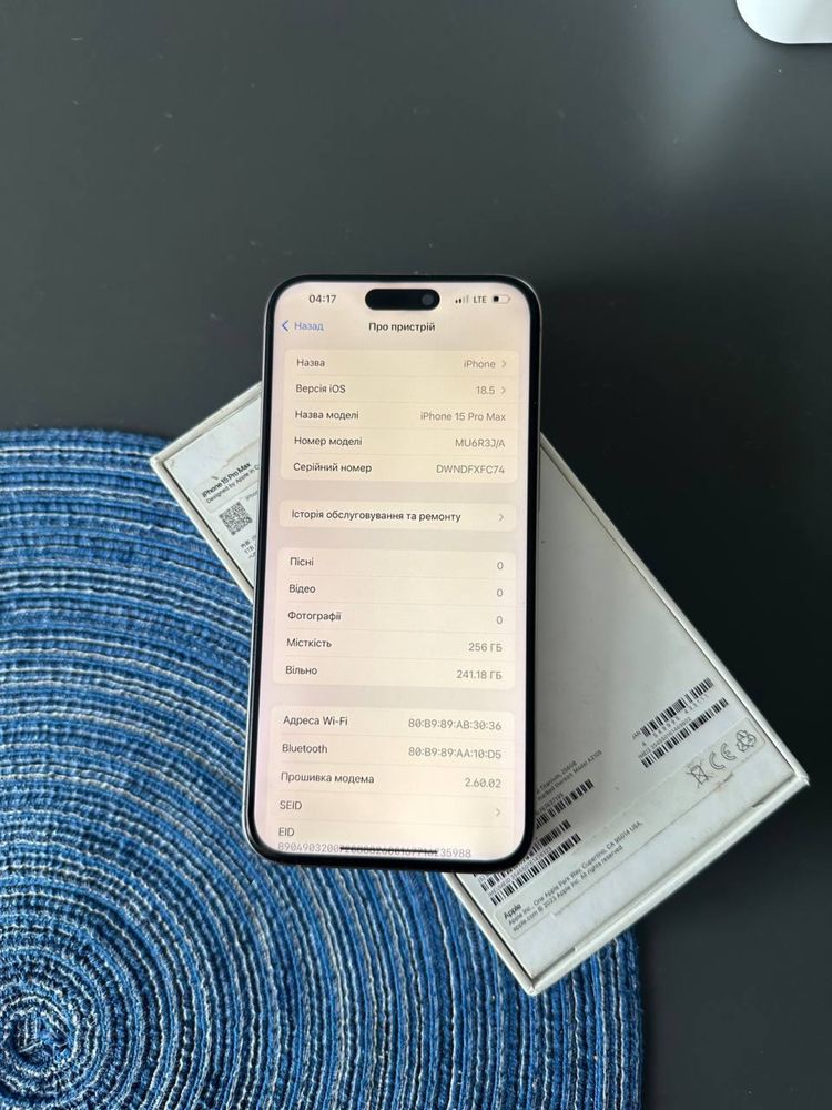 Iphone 15 pro max 256gb