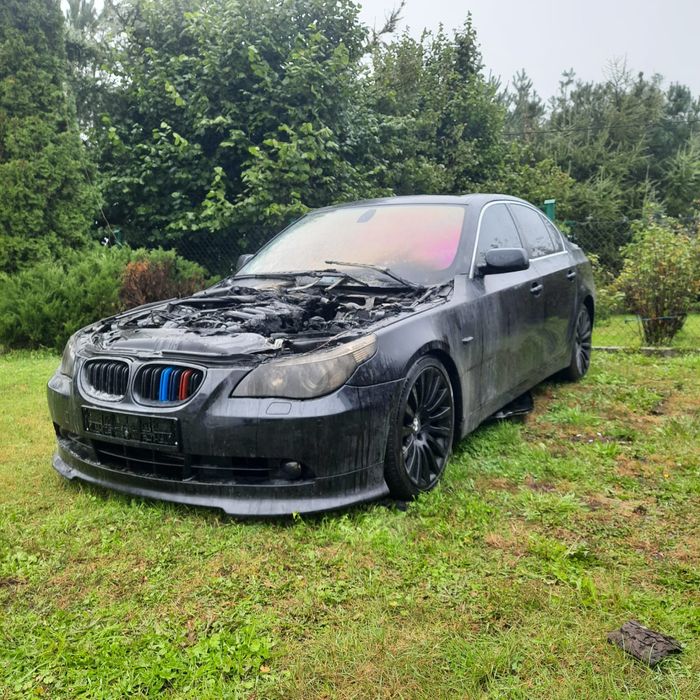 BMW E60 530d po spaleniu komory silnika