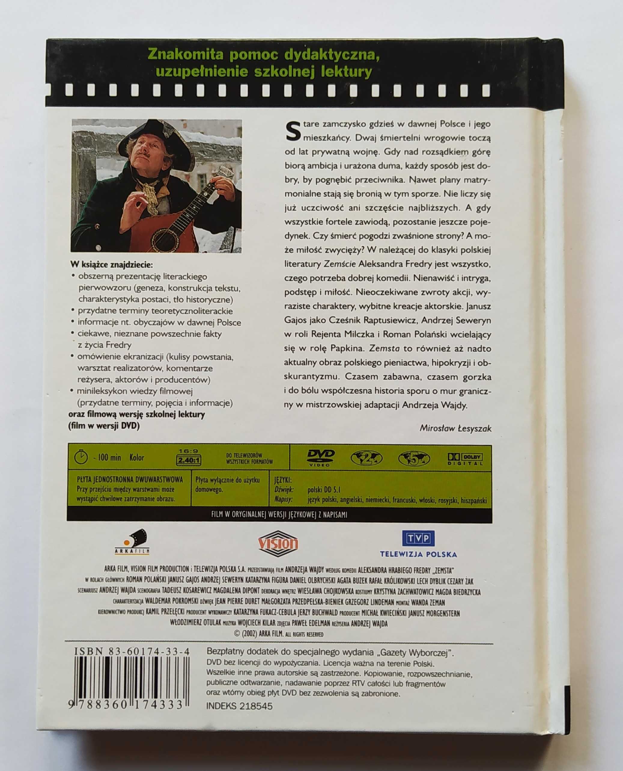 Zemsta DVD Booklet
