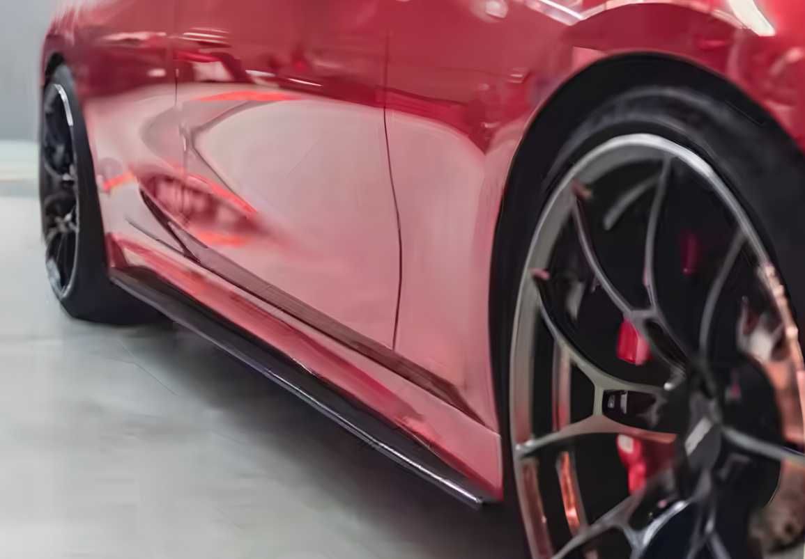 Dokładki Boczne Listwy Pod Progi AC STYLE BMW G20 G21 CARBON / CZARNE