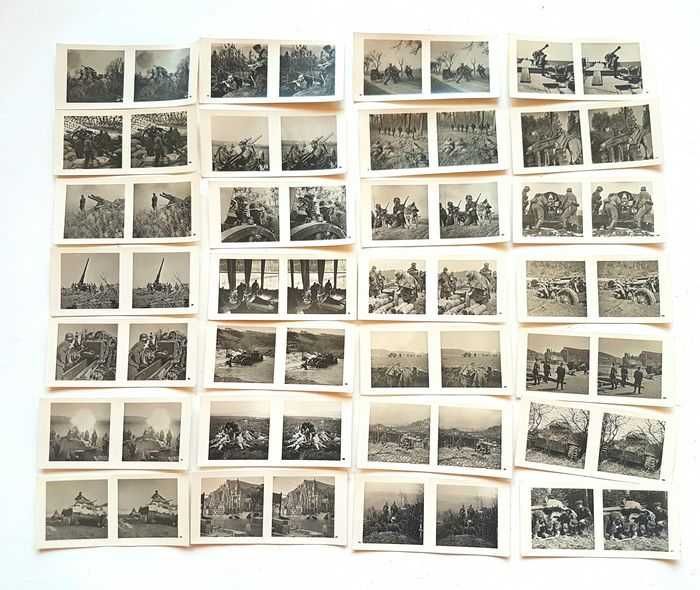 Książka,album, Bitwa na zachodzie, 100 zdjeć stereoskopowych - 1940