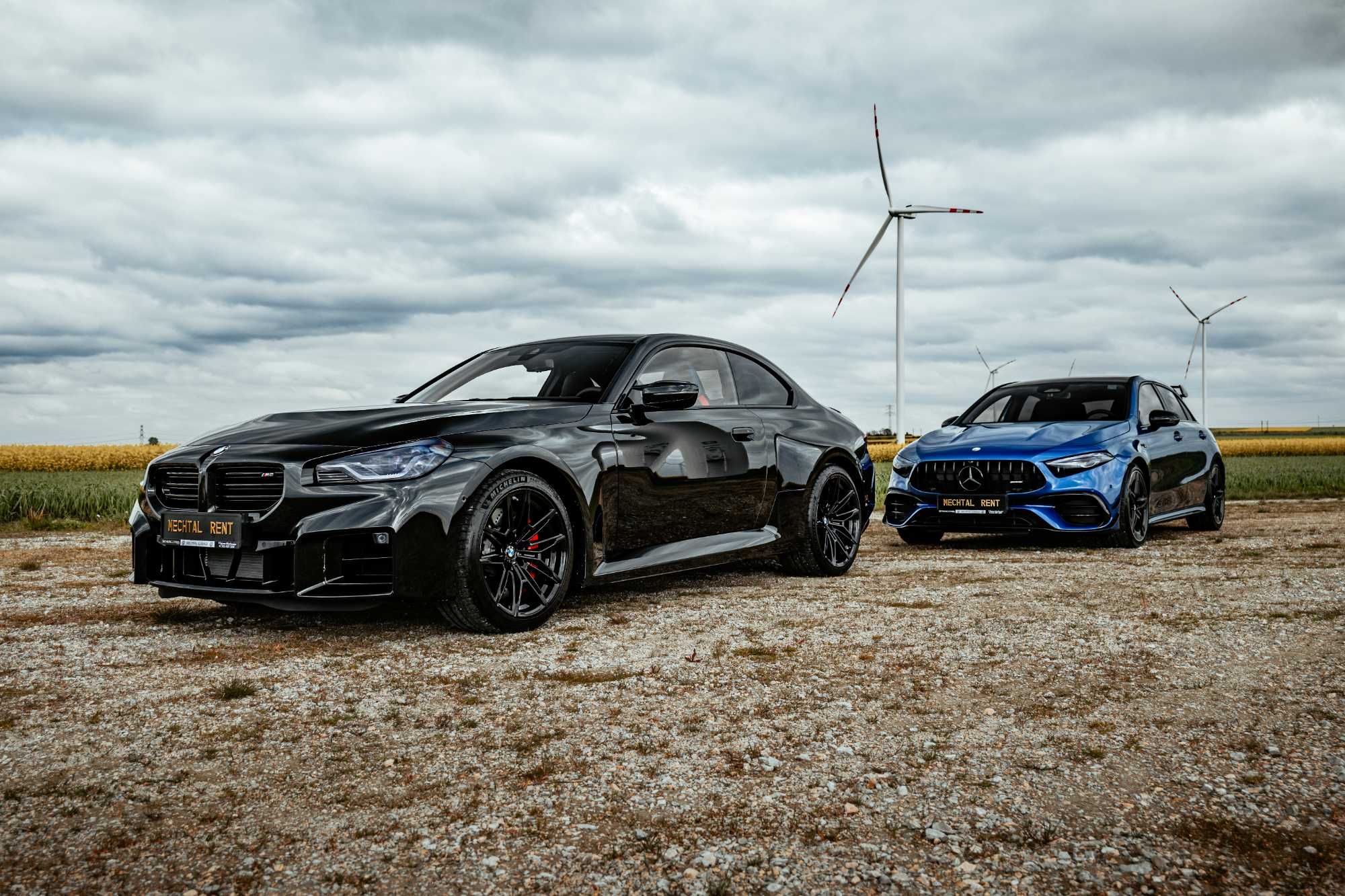 Wynajem nowy Mercedes A45S AMG, BMW M2, GR Yaris, samochody sportowe