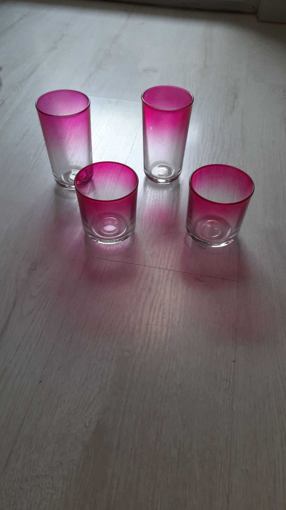 Kolorowe grube szklanki Nowe