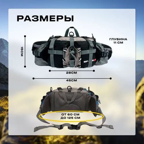 Функціональна сумка на пояс. Багатофункціональна та містка сумка