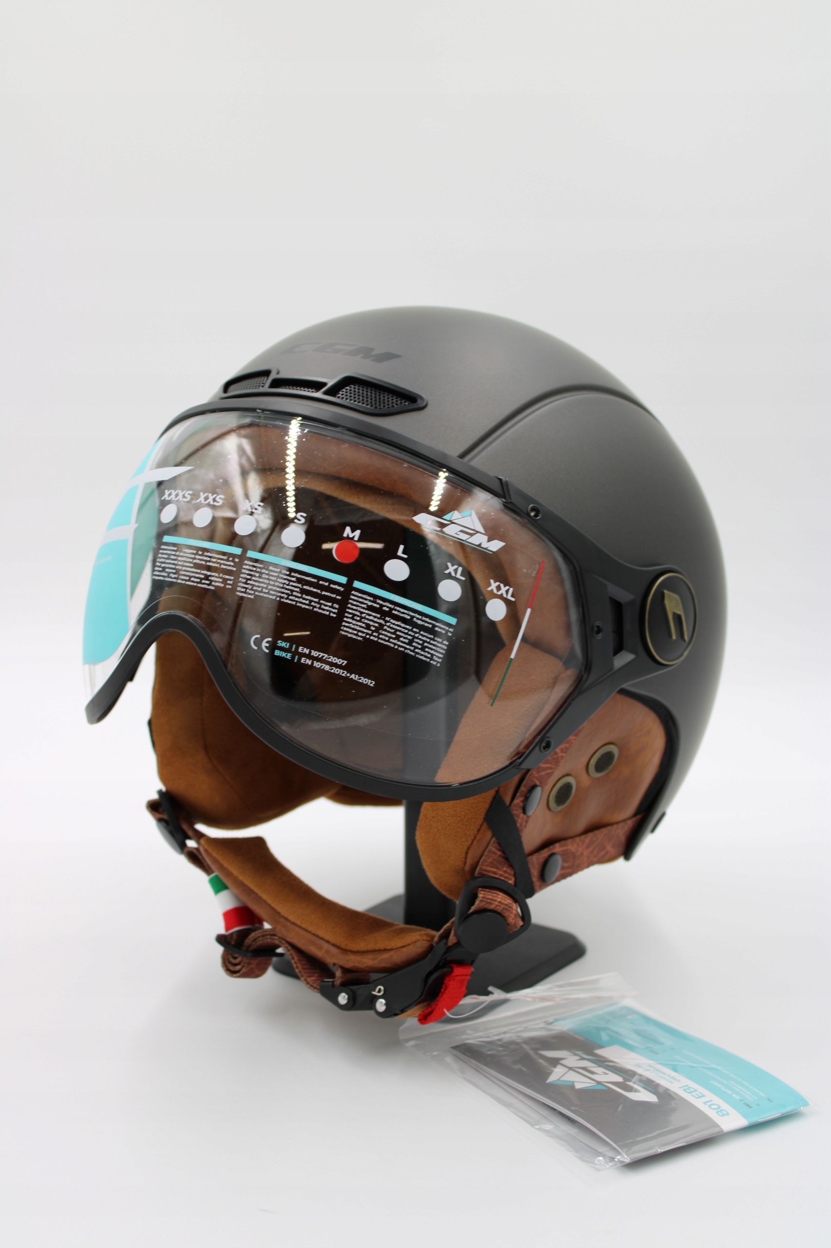 kask rowerowy cgm vintage nero ebi r. m