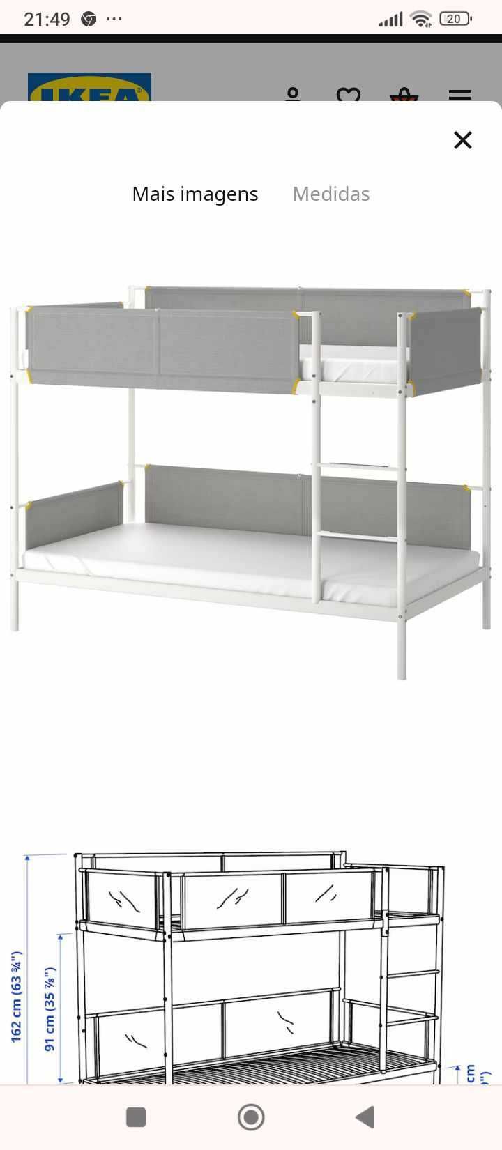 Vendo Beliche do Ikea com estrutura muito forte.