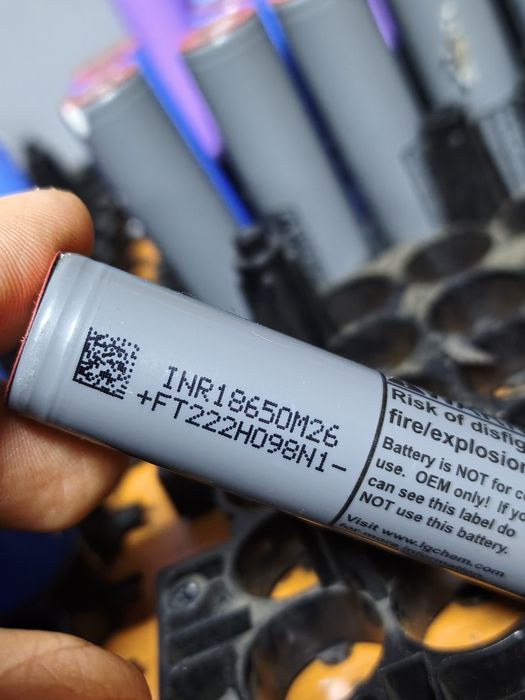 Акумулятор 18650 з розборки для Powerbank, ліхтариків, та інструменту