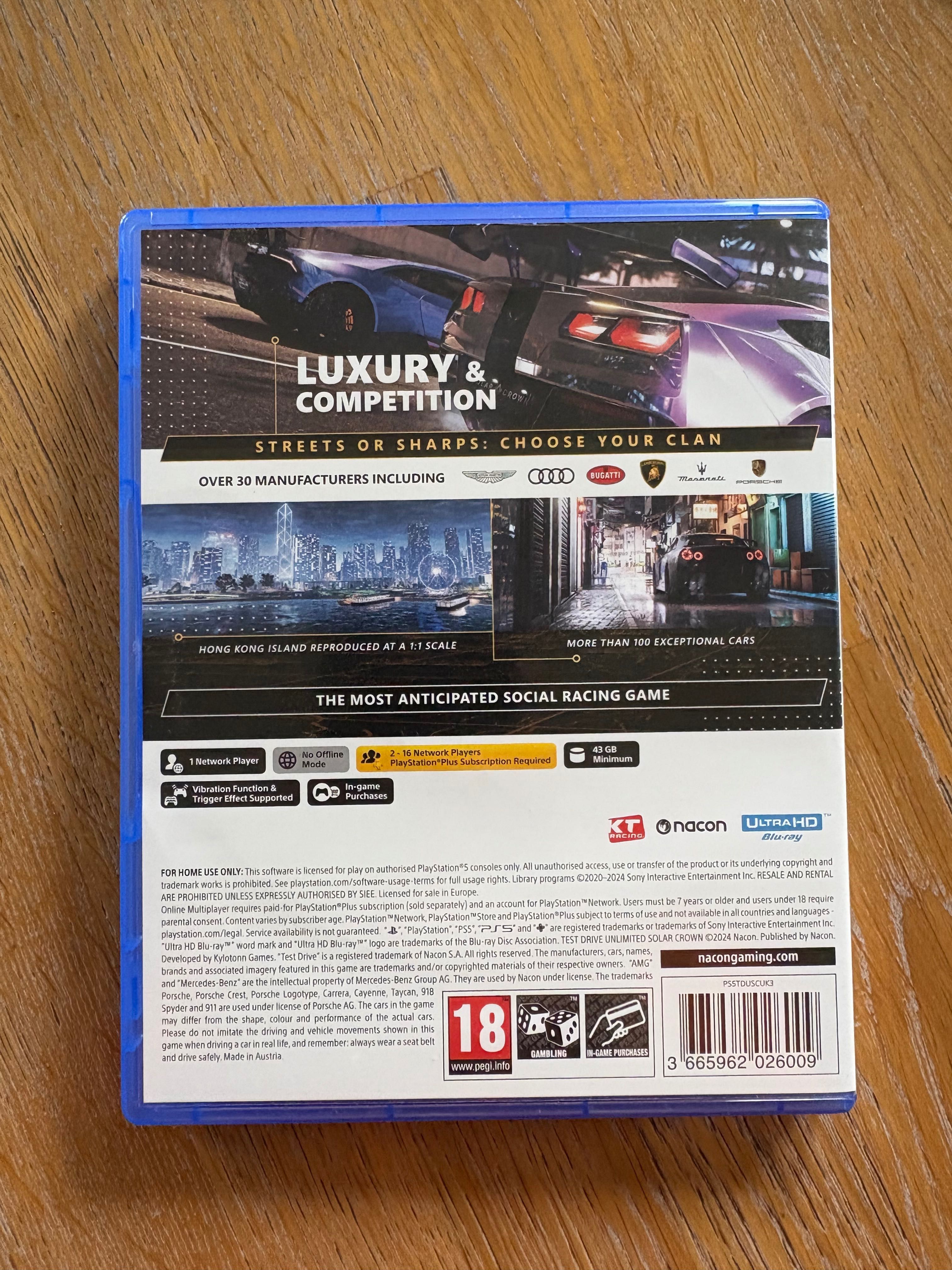 Test Drive Unlimited Solar Crown PS5