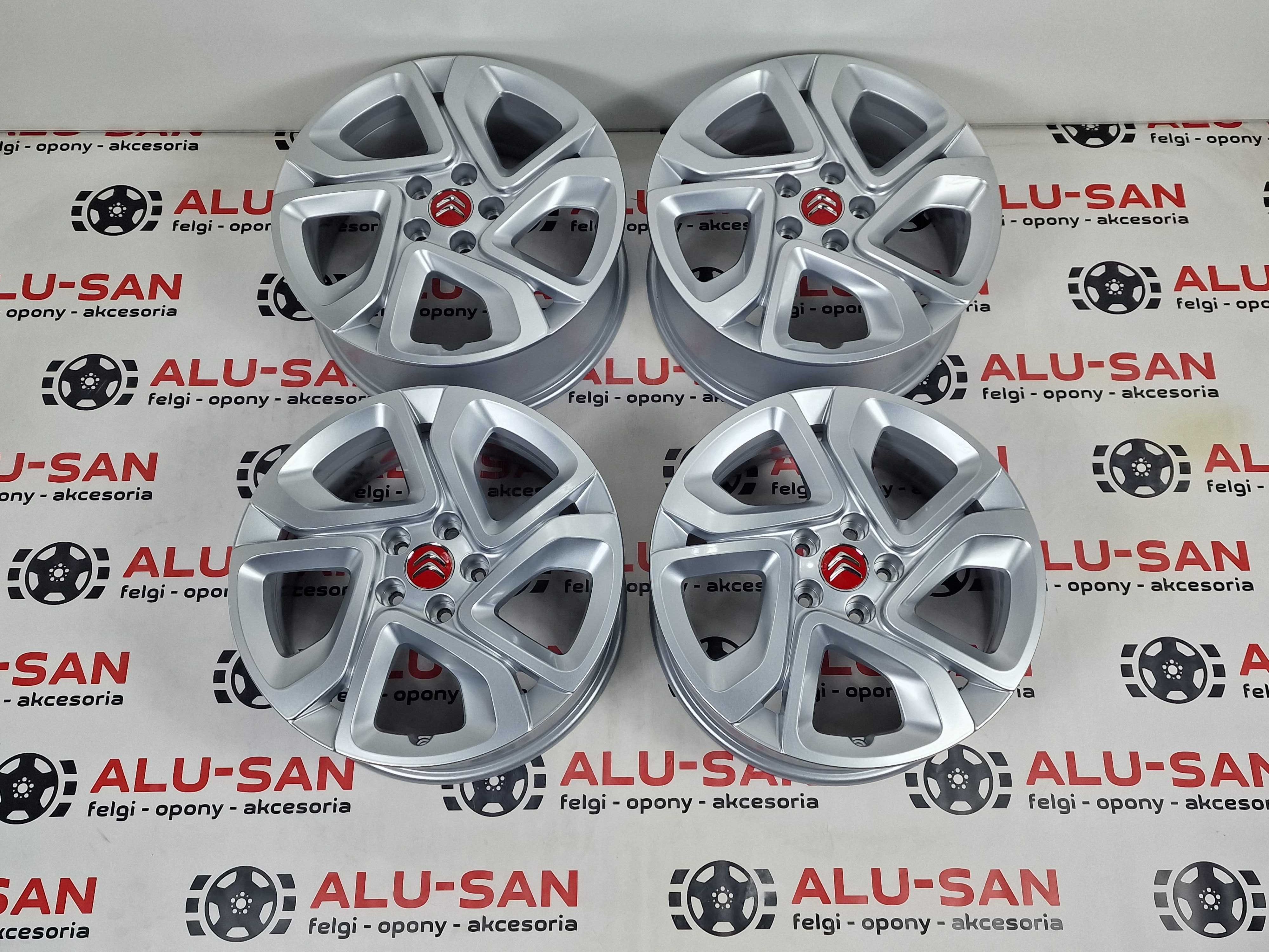 NOWE oryginalne alufelgi CITROEN 17" 5x108 C4 C5 C6 Jumpy Srebrne Czer