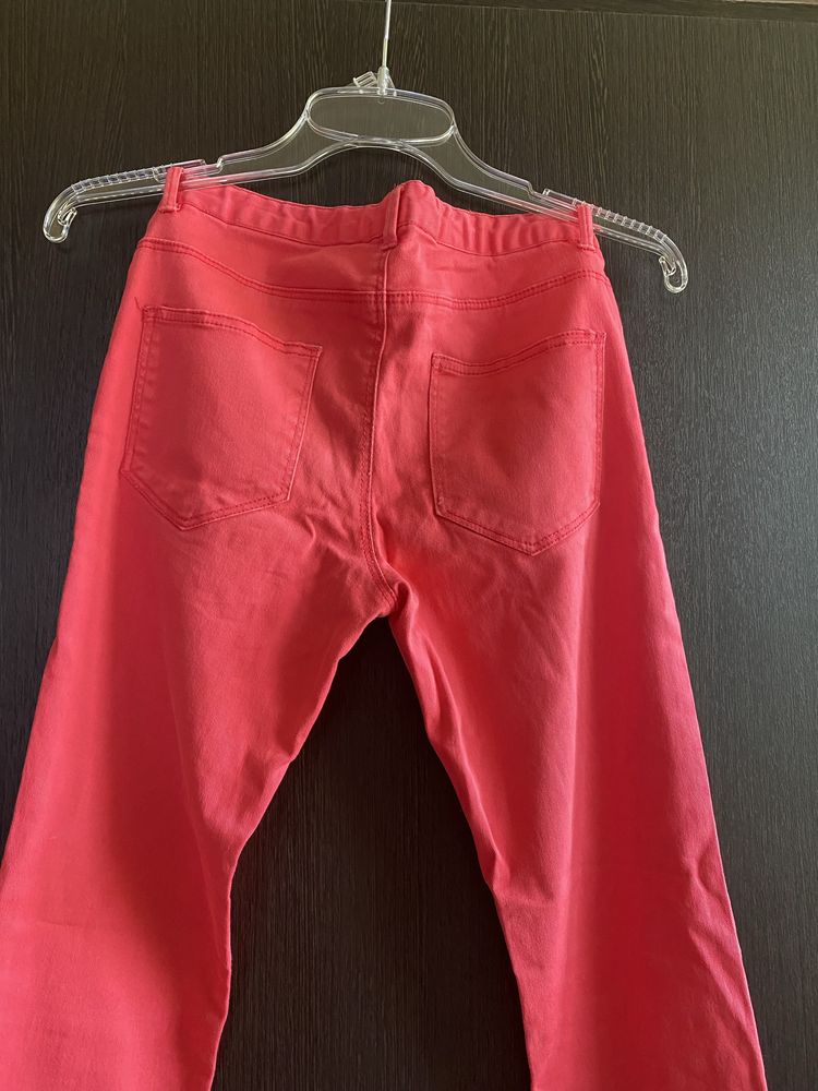Spodnie dziewczynka różowe rurki 152 cm