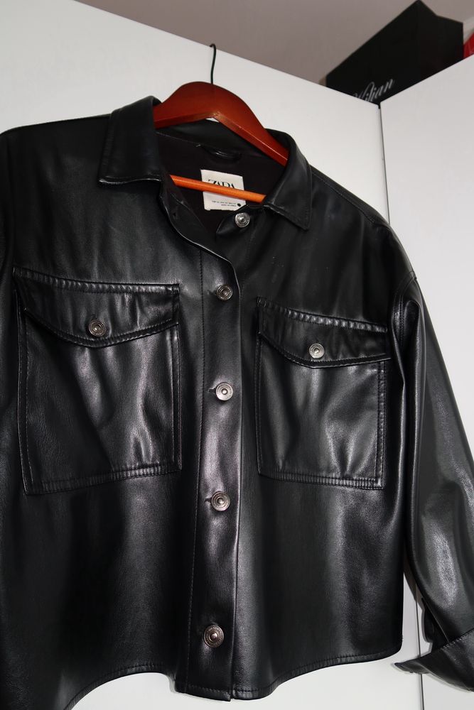 шкіряна куртка XS-S zara new