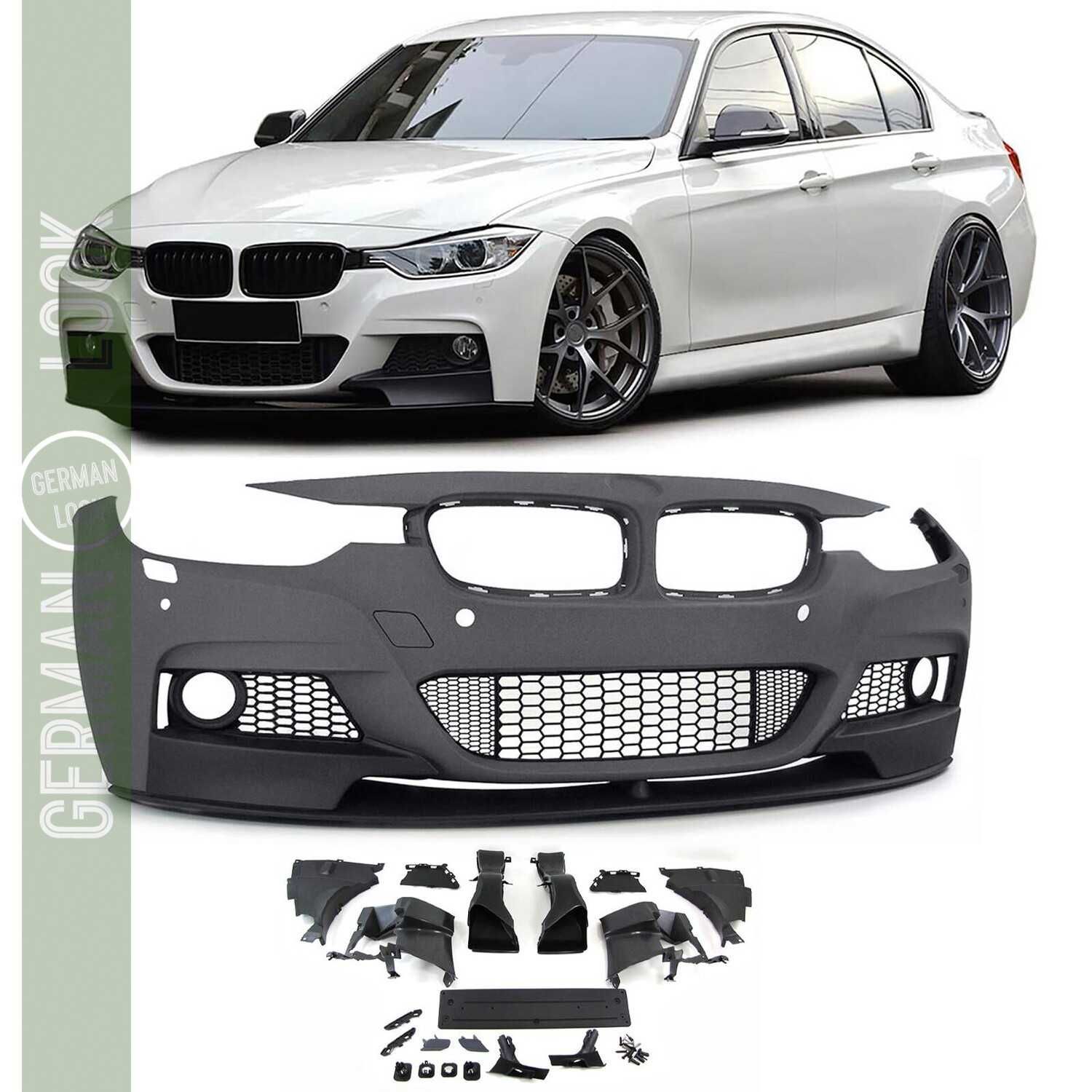 Para-choque frontal Pack M BMW Série 3 F30 F31 2011 a 2019 + lâmina