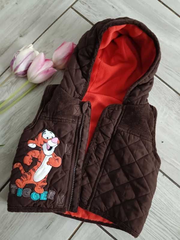Bezrękawnik chłopięce z kapturem Disney 3-6m