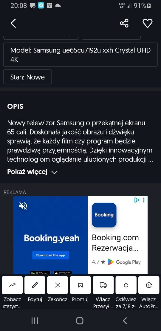 Telewizor 65 cali Samsung