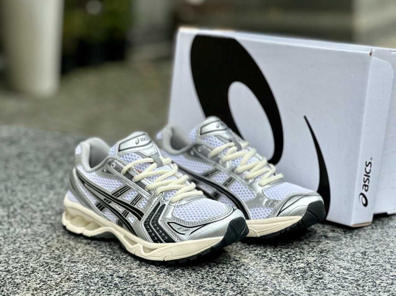 ХІТ! Asics Gel-Kayano 14 White Silver Black | 40 41 42 43 44 45 асикс