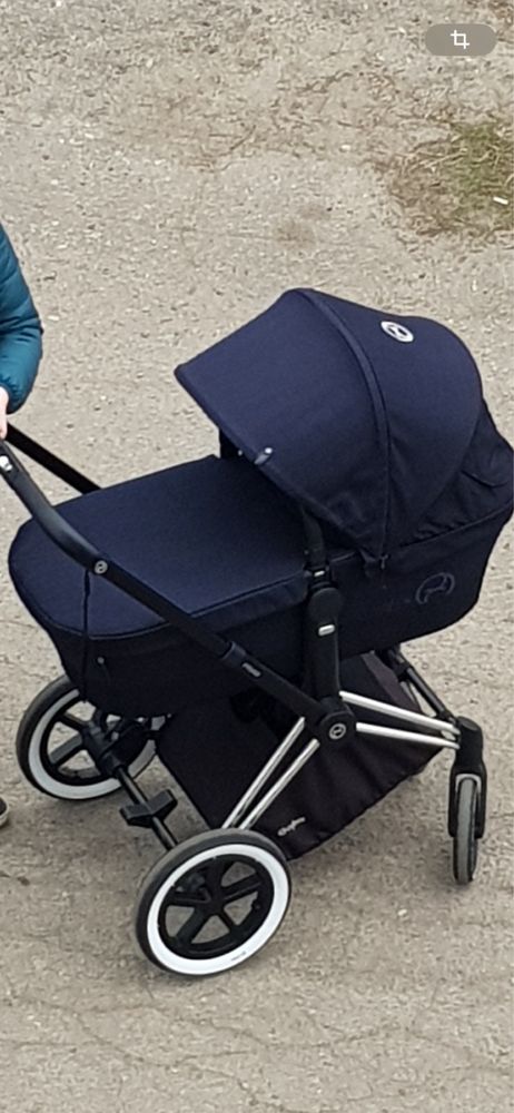 Коляска Cybex Priam Platinum 3 в 1 в кольорі blue