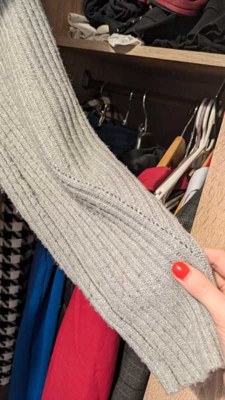 Sweter szary zimowy