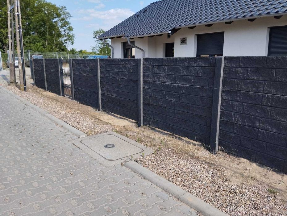 Ogrodzenie betonowe płyty betonowe płyty ogrodzeniowe płot