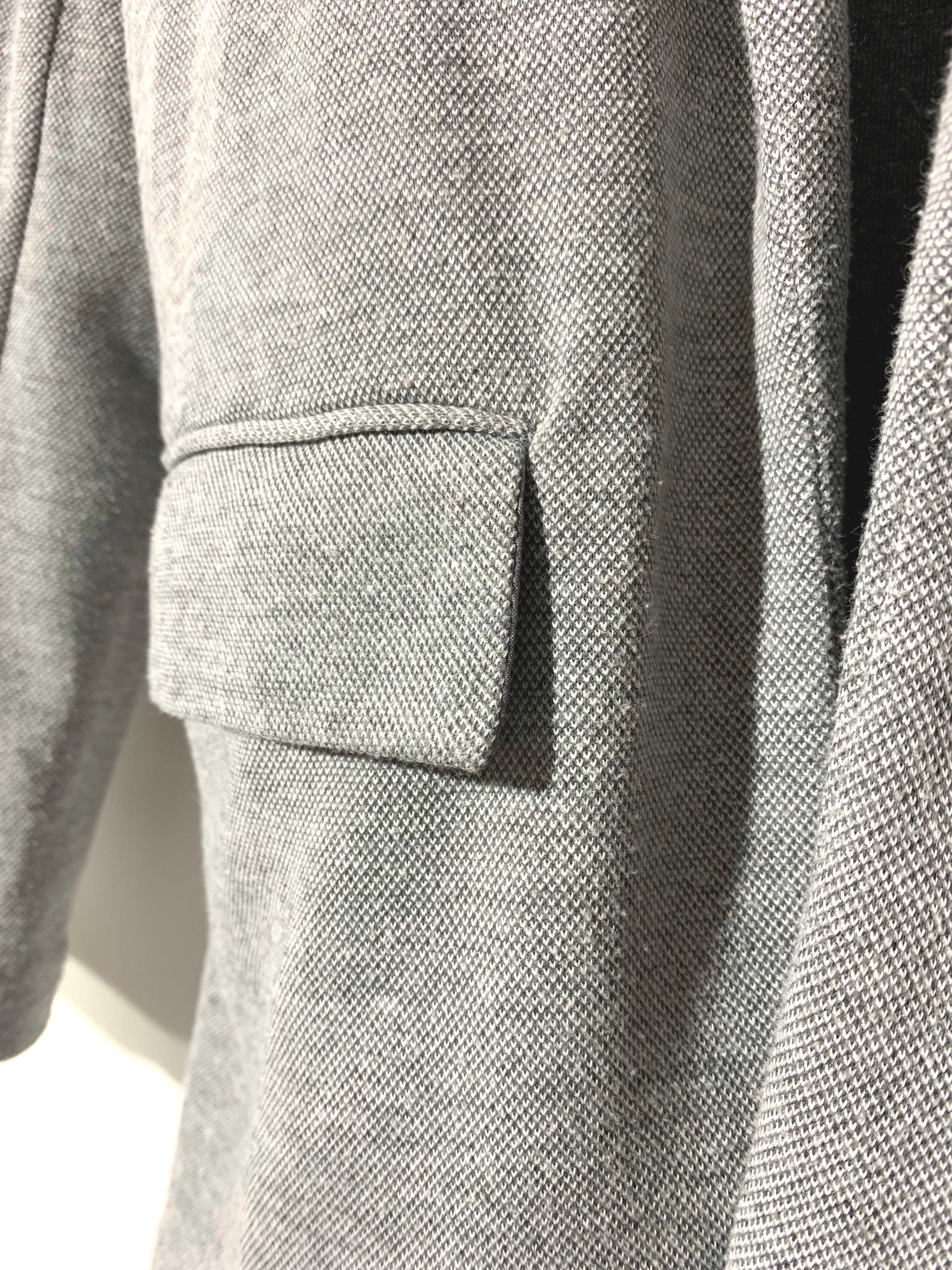 blezer żakiet marynarka basic szary XS S narzutka sweter elegancka
