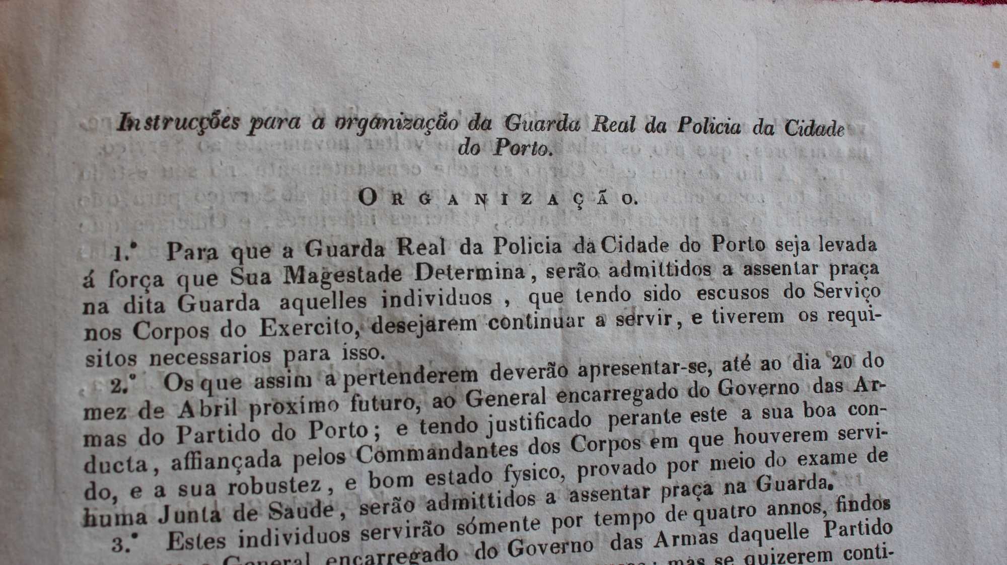 D. João VI e Infante D Miguel 1824 Guarda Real Polícia do Porto