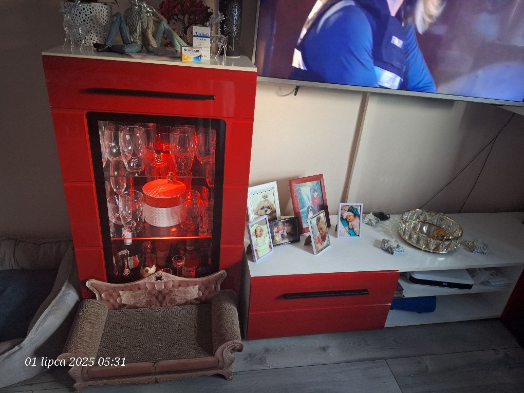 Meble czerwone do salonu