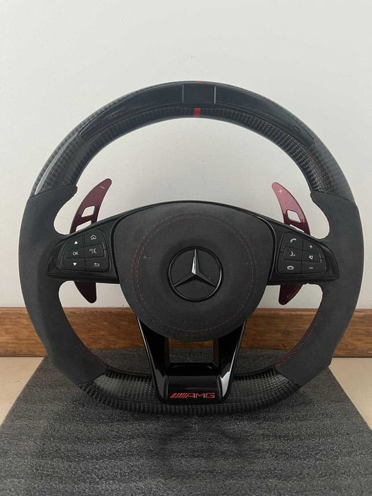 Volante Mercedes Carbono Led Display A C E S CLA GLA GLC GLE GLS GLE W