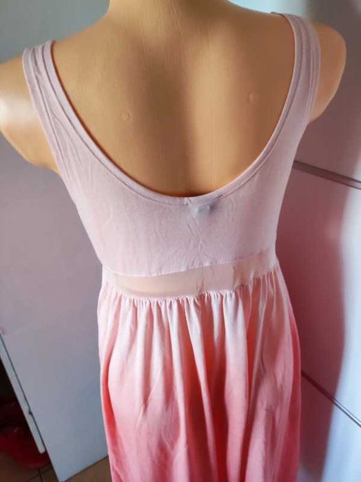 TopShop r 40 morelowo-różowa sukienka na lato z wiskozą