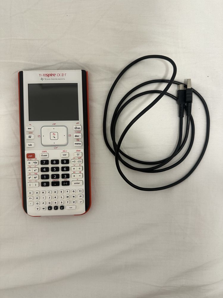 Calculadora gráfica Texas Instruments n-spire CX II-T+ fio carregador