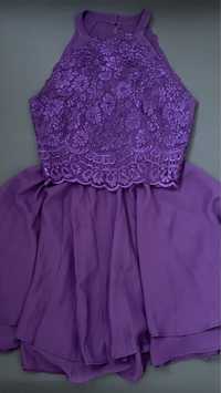 Платье нарядное фиолетовое