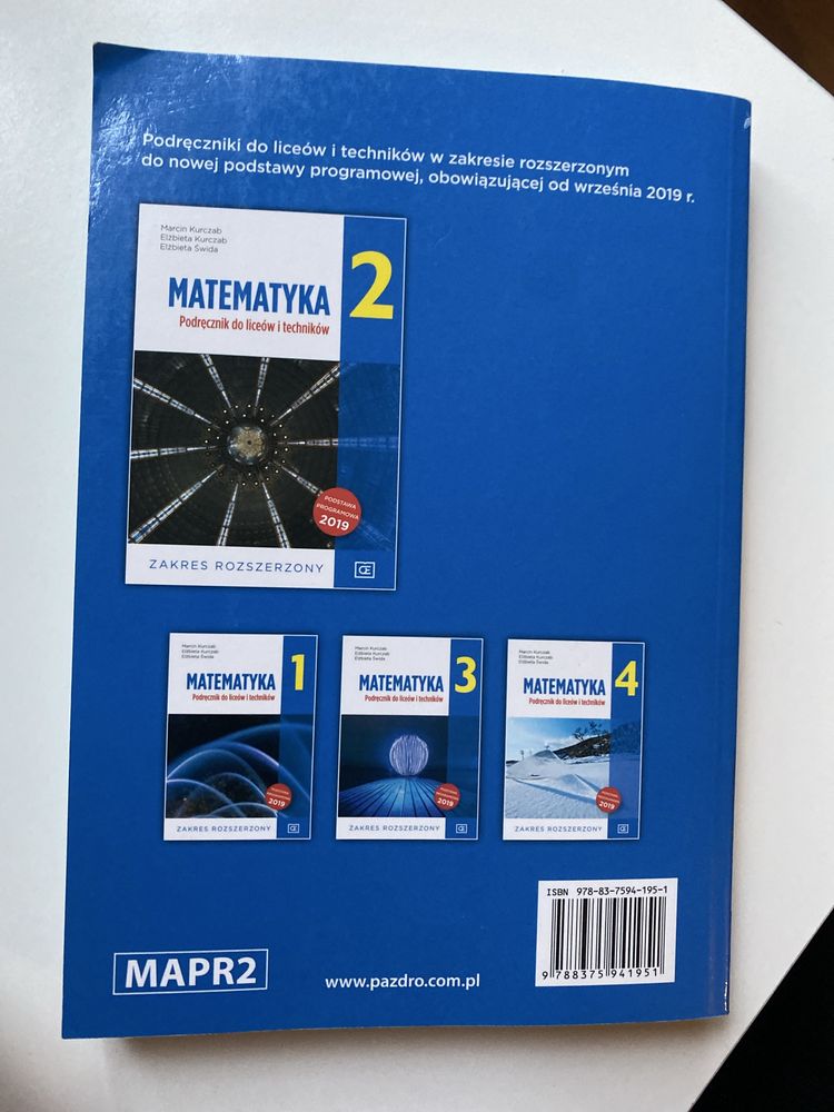 Matematyka zakres rozszerzony klasa 2
