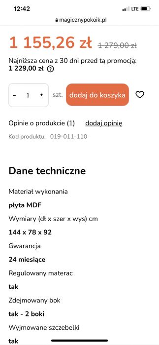 DREWNIANE Łóżko pinio  blanco