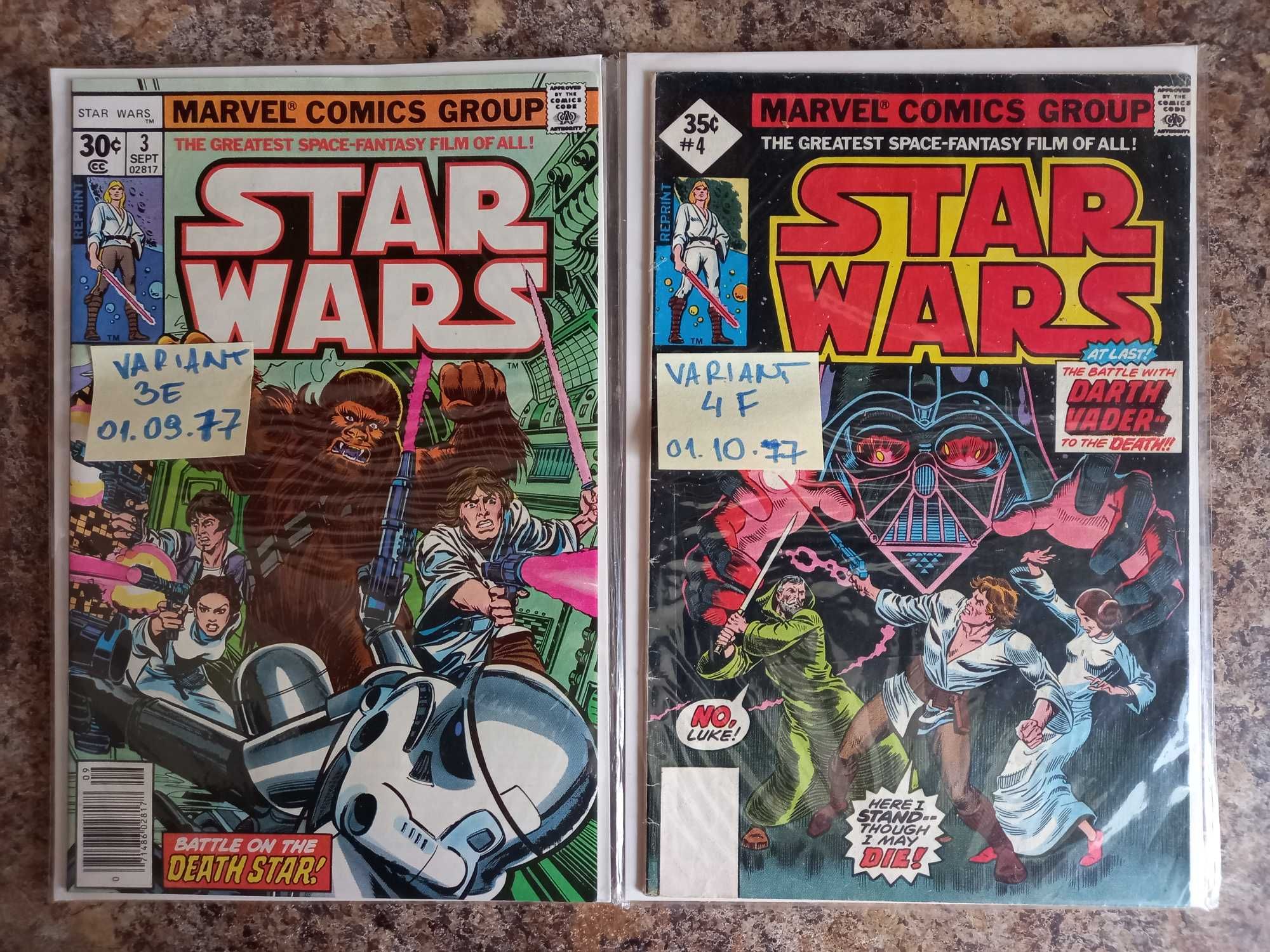 STAR WARS   # 1 - 6  z 1977r  oryginalne komiksy Marvel Comics USA