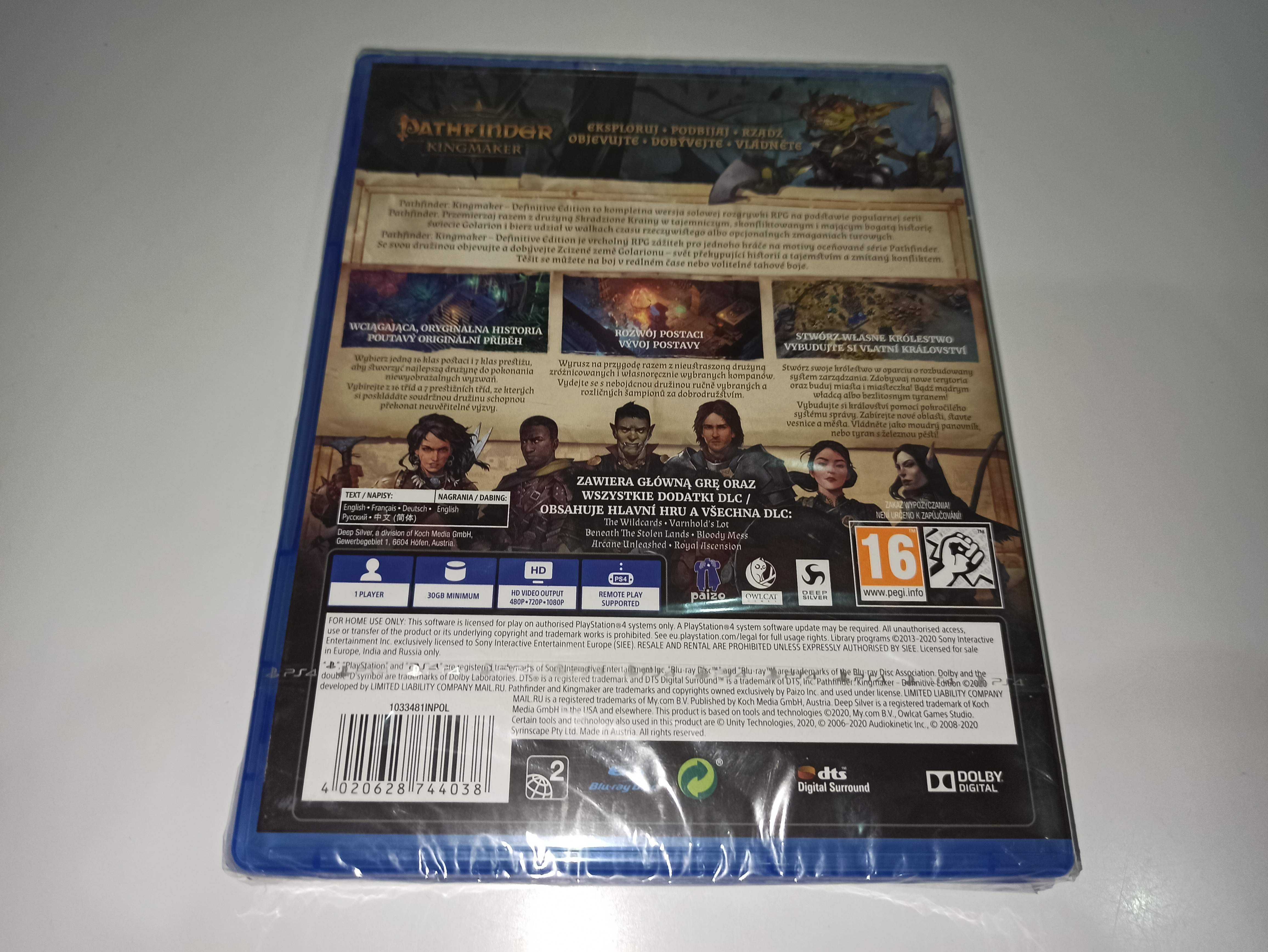 ps4 PATHFINDER KINGMAKER po polsku RPG jak baldur, pillars NOWA