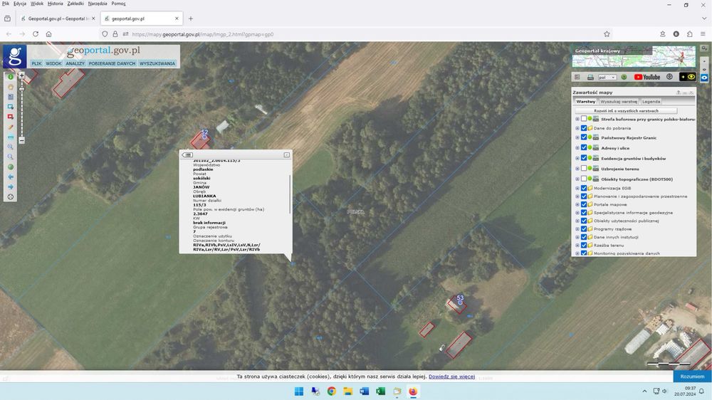 Działki Łubianka idealne na siedlisko 51128m2 (5,11 ha) gmina Janów